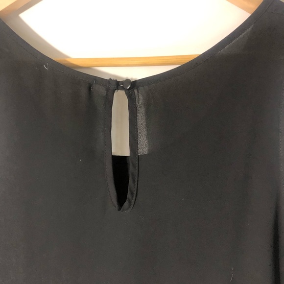 Long Black Silky Polyester Tunic - Picture 6 of 9